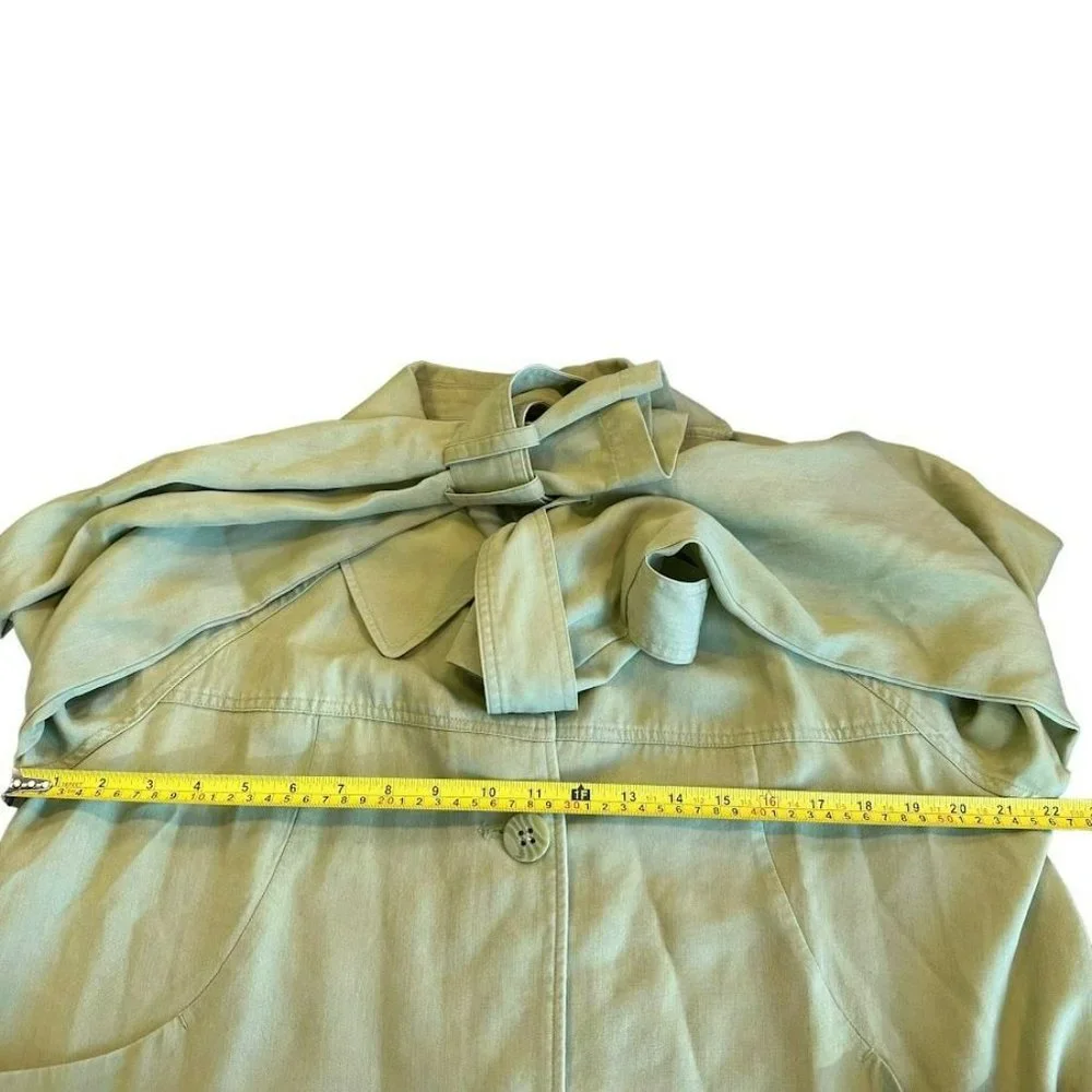 Soft Surroundings Sage Green‎ Tie Hem Tencel Jacket Womens L